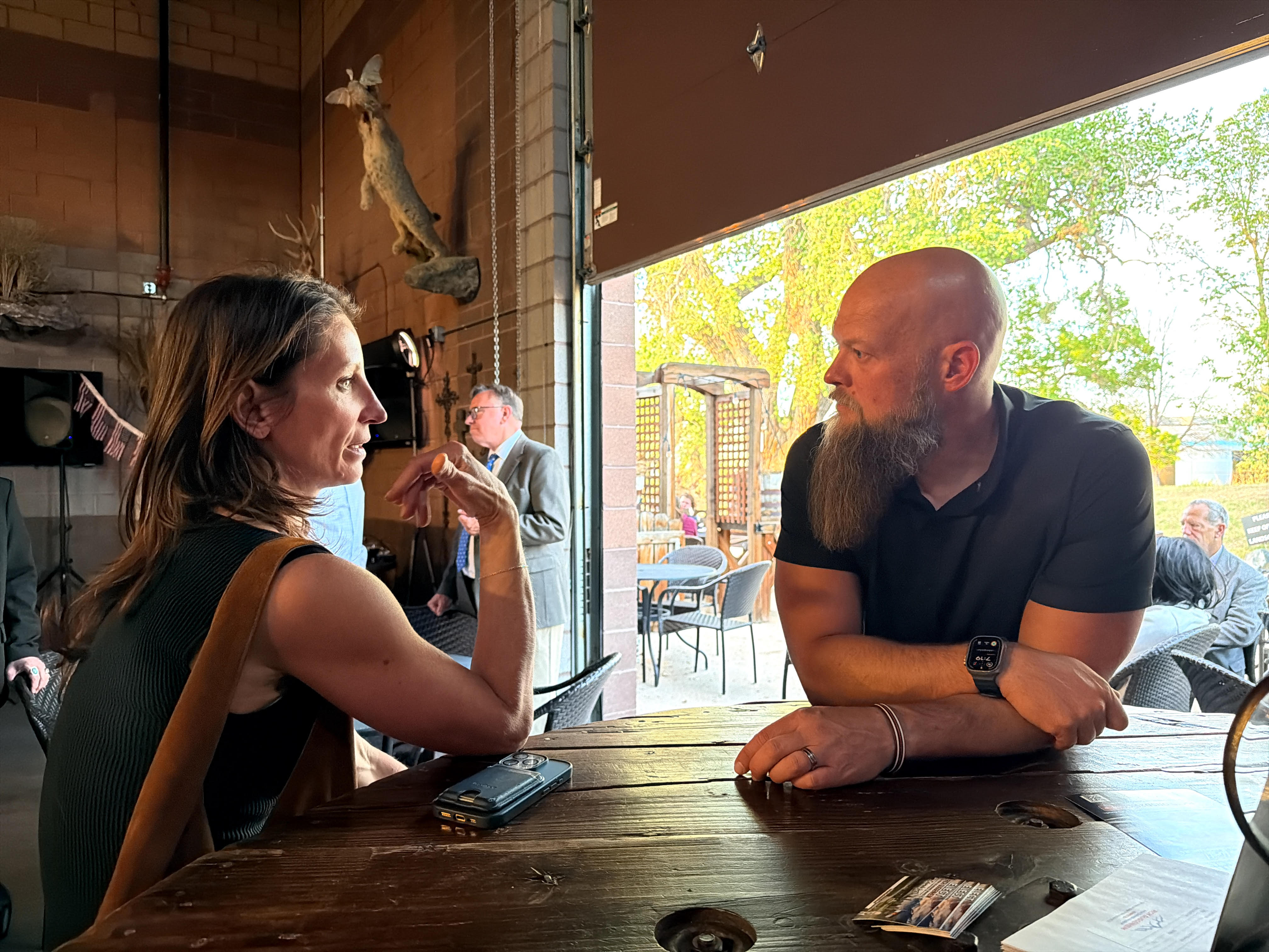 Nate Jorgensen meeting constituents